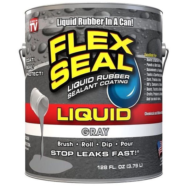 Flex Seal LFSGRYR01 Rubber Sealant, Gray, 1 gal, Can US855GRY01-2